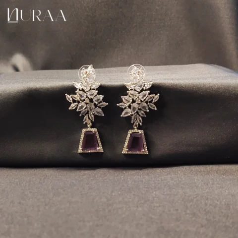 Crystal Leaf Earrings