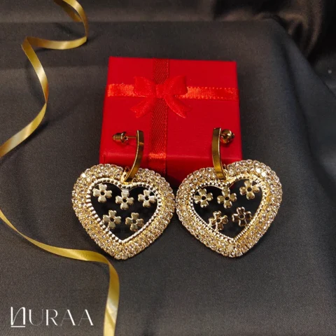 Golden Heartshine Earrings