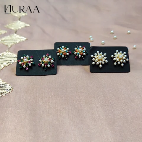 Floral Burst Stud Earrings