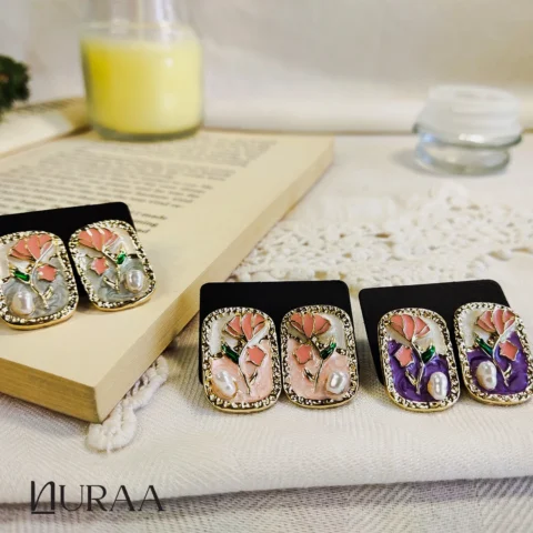 Petaline Enamel Studs