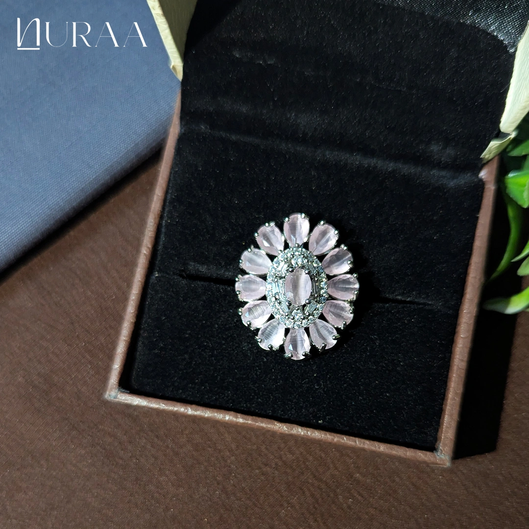 Pink Aura Statement Ring