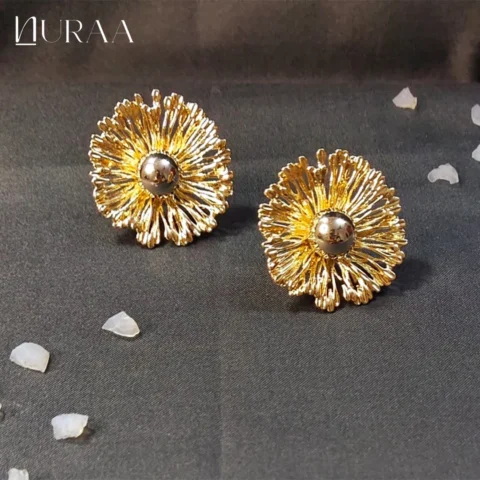Golden Bloom Stud Earrings