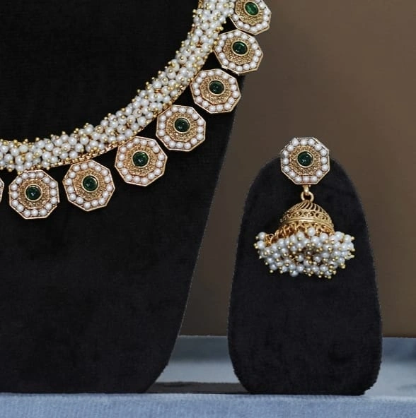 Grace Pearl Jhumki Set