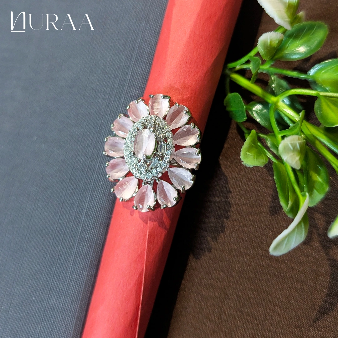Pink Aura Statement Ring