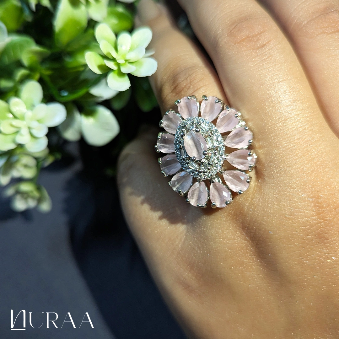 Pink Aura Statement Ring