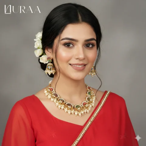 Jadau Navratan Radiance Necklace Set