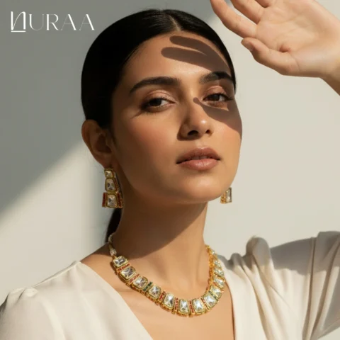 Royal Polki Prism Necklace Set