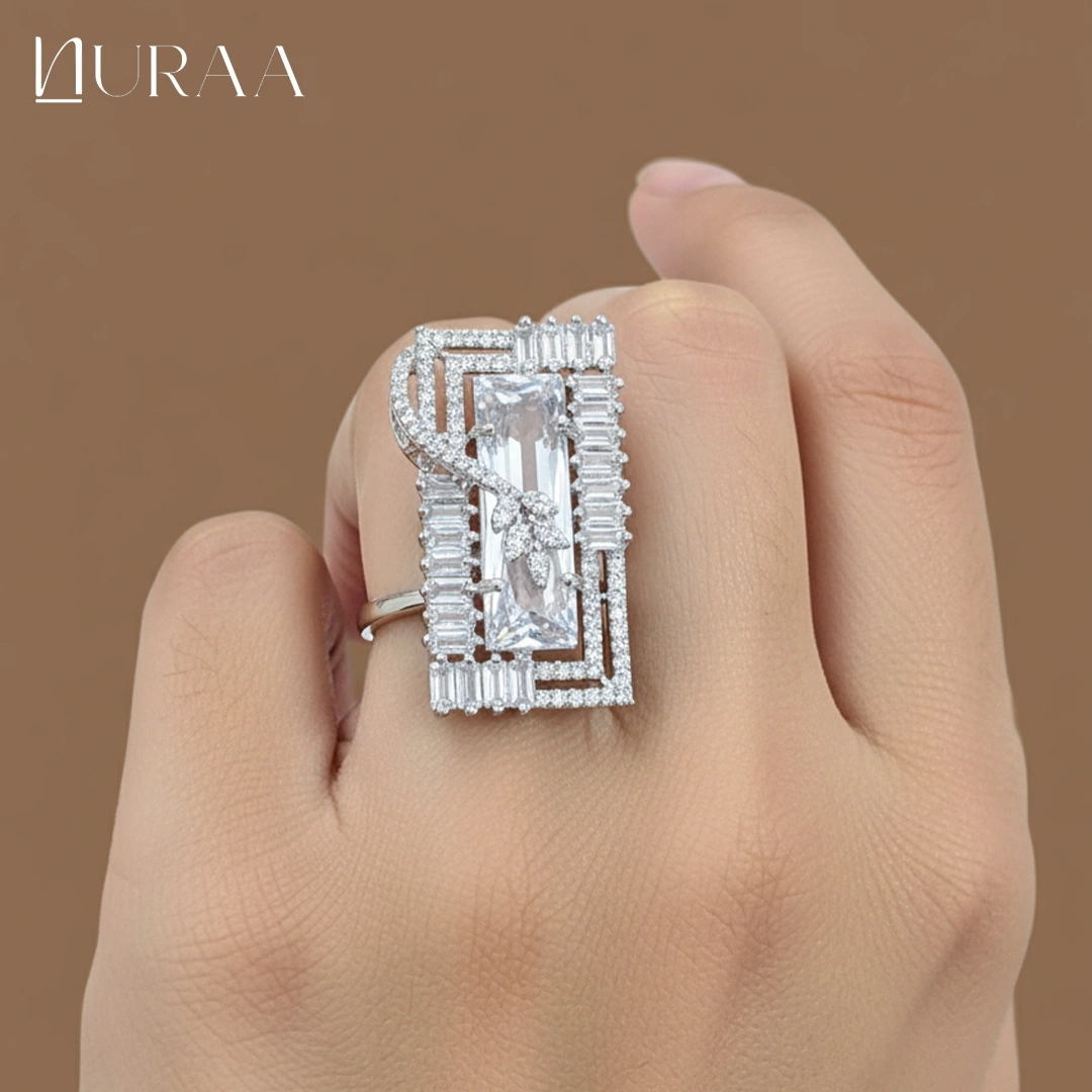 Radiant Baguette Statement Ring