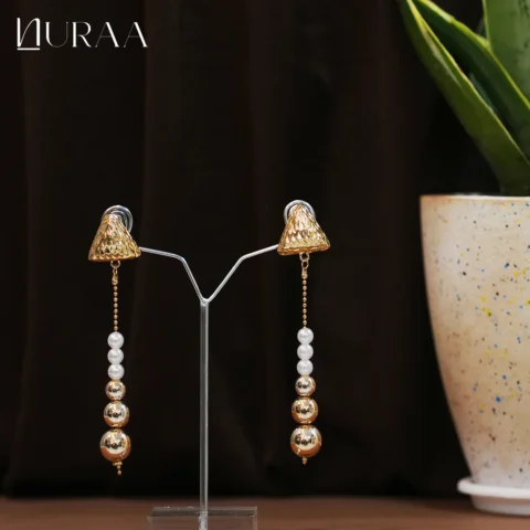 Golden Pearl Harmony Earrings