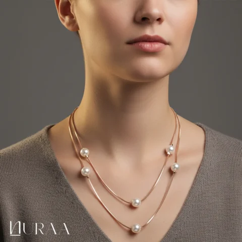 Serene Pearl Layered Chain