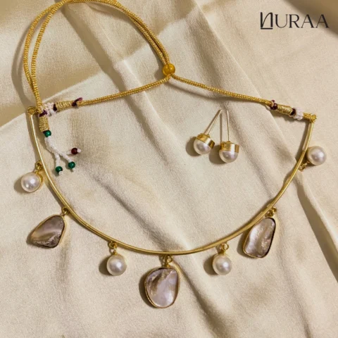 Moonlit Pearl Necklace Set