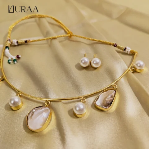 Moonlit Pearl Necklace Set