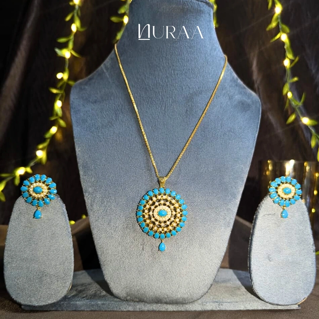 Turquoise Radiance Pendant Set