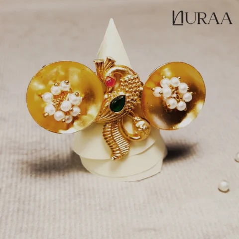 Twin Disc Peacock Ring