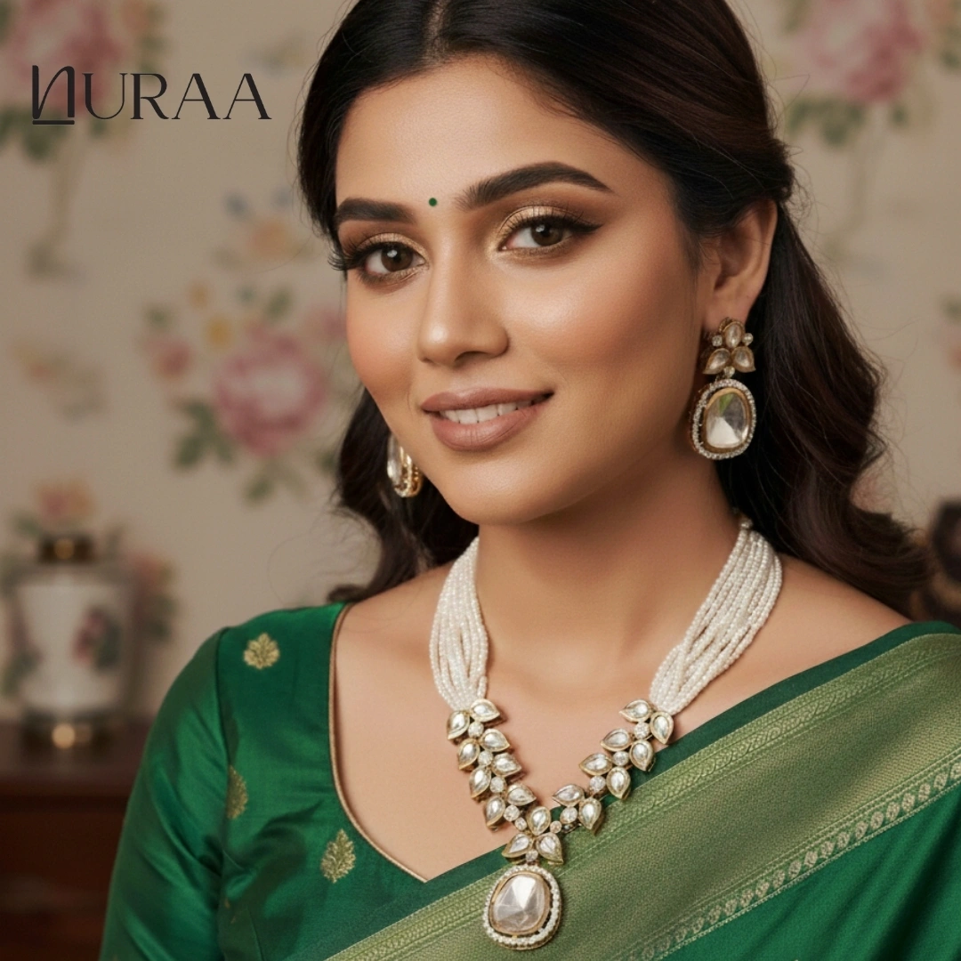 Amira Polki-Moissanite Necklace Set