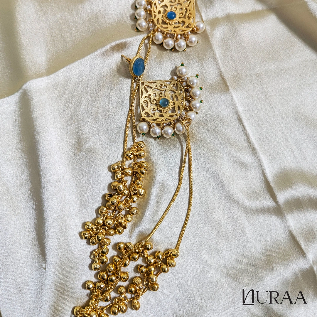 Filigree Pearl Tassel Earrings