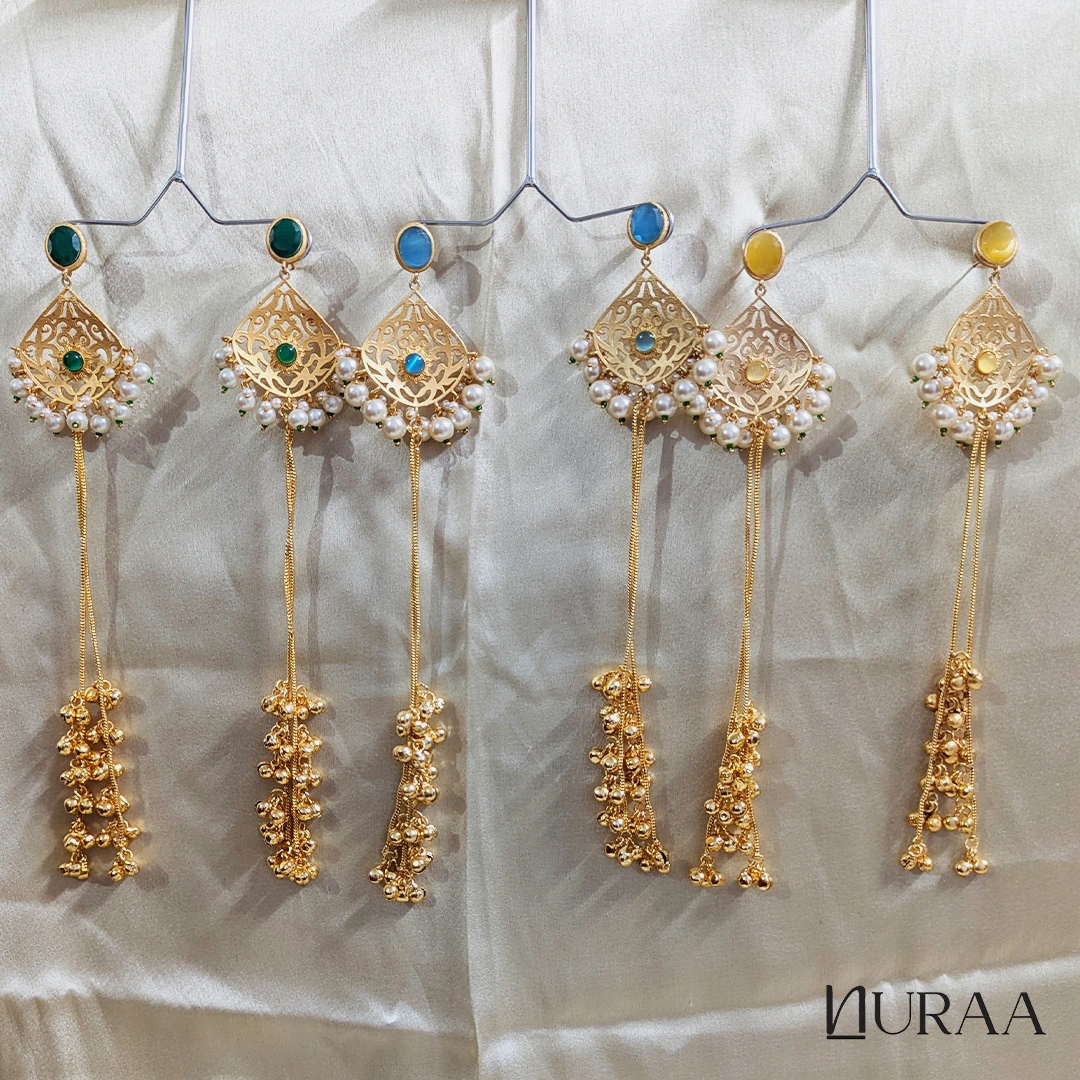 Filigree Pearl Tassel Earrings