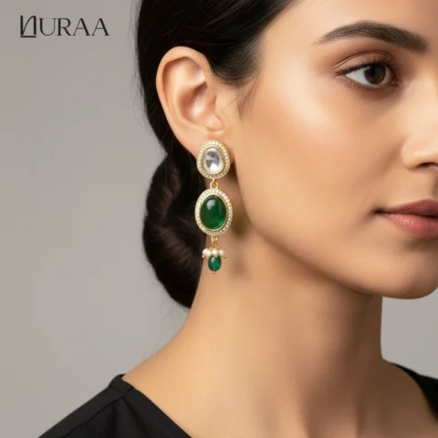 Zoya Polki Emerald Drops