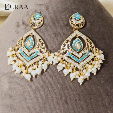 Turquoise Blue & White