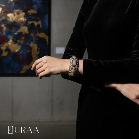 Serein Moonstone Bangle Bracelet