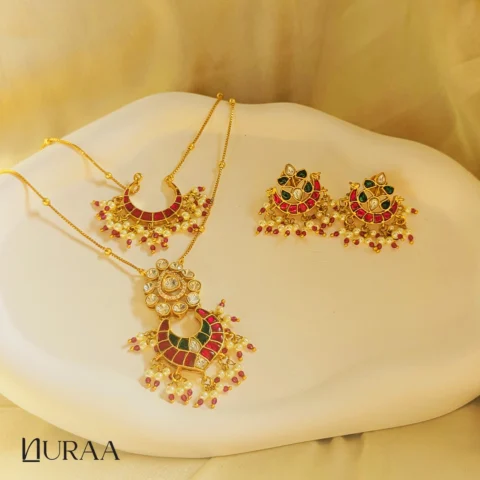 Crescent Layered Necklace Set