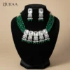 Emerald Aura Moissanite Necklace Set