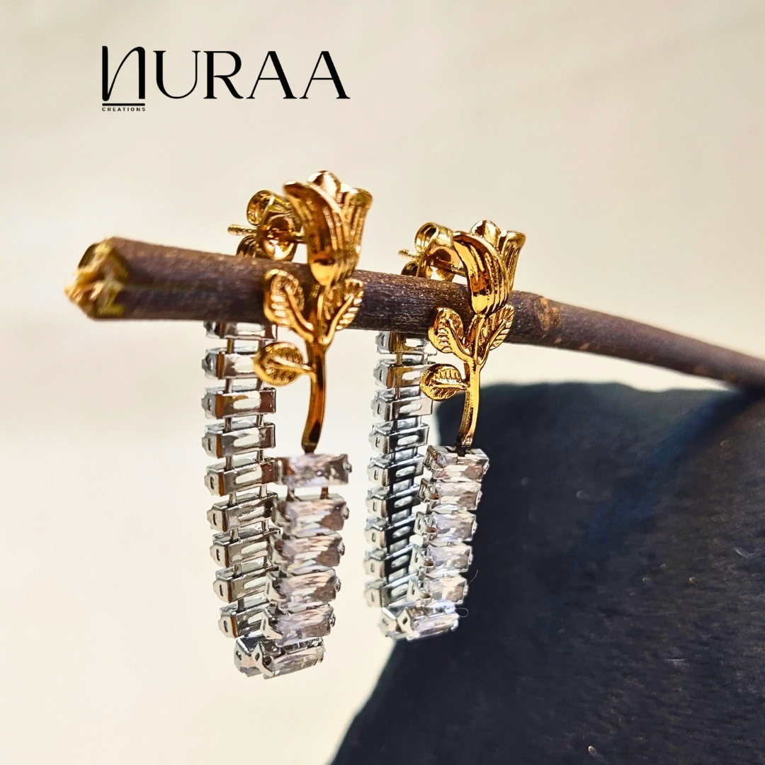 Rosefall Crystal Earrings - Image 5