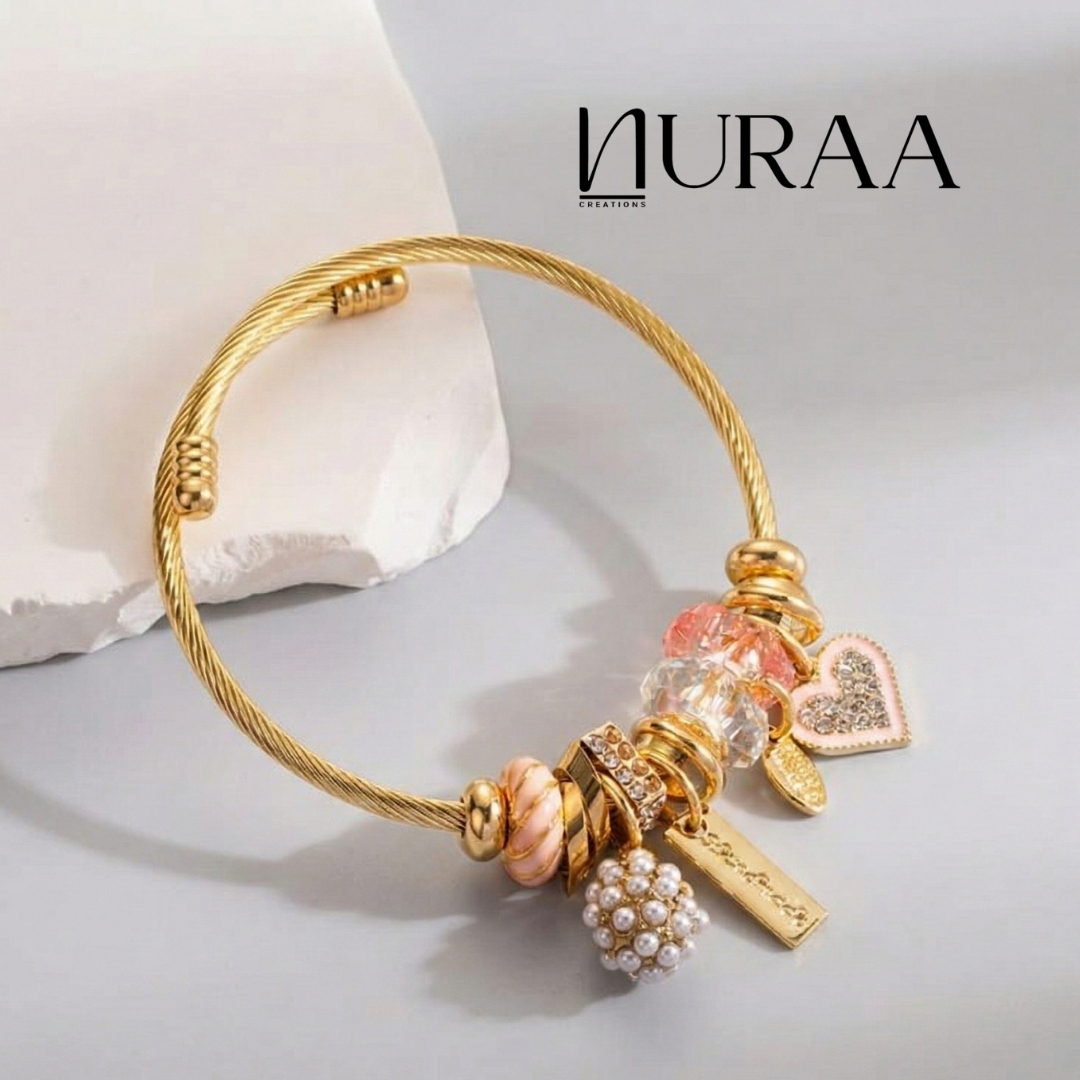 Celeste Heart Charm Bracelet