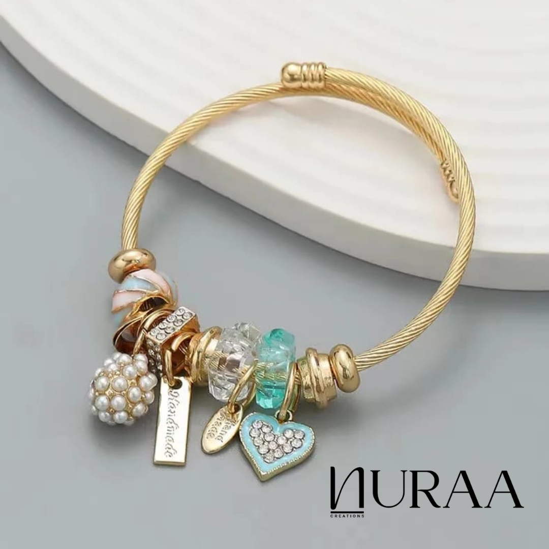 Celeste Heart Charm Bracelet - Image 3