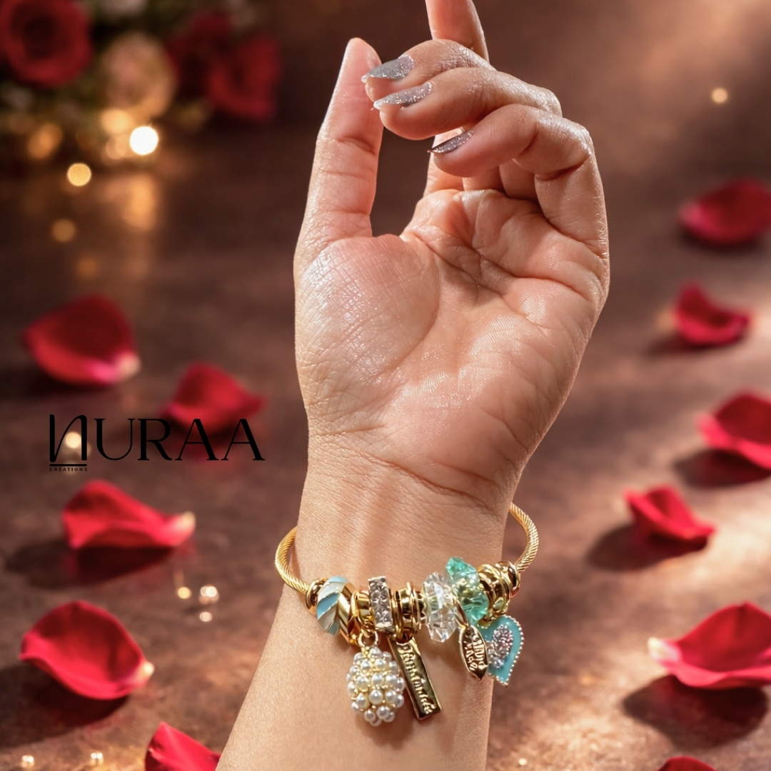 Celeste Heart Charm Bracelet - Image 4