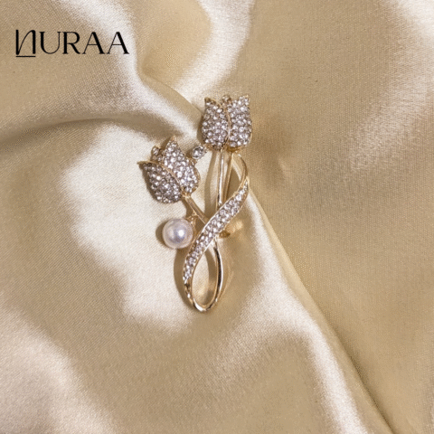 Pearl Tulip Brooch
