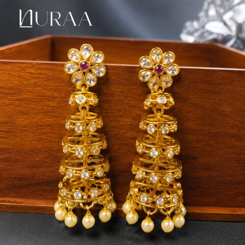 Gulnaar Spiral Dangler Earrings