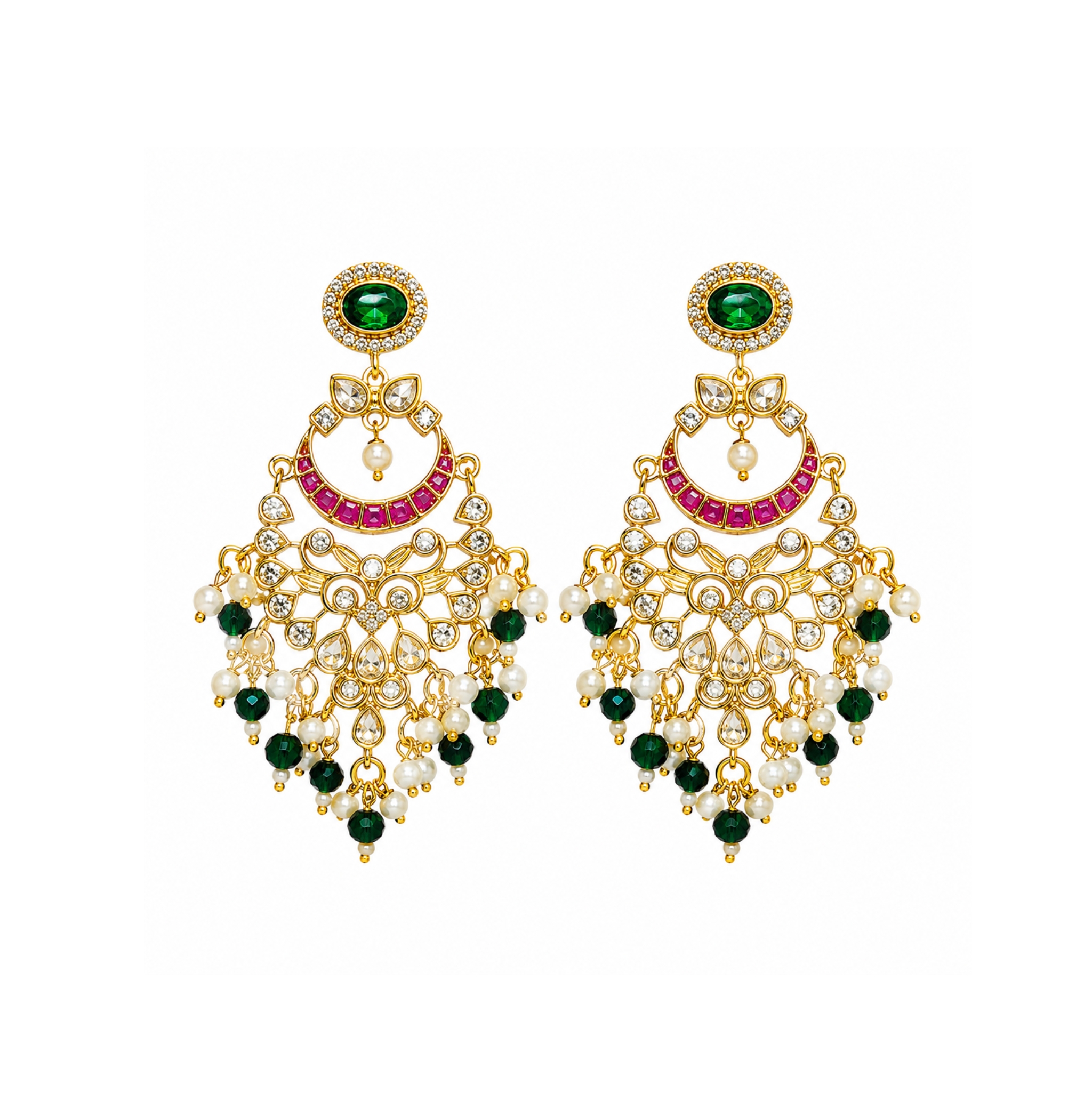 Meher Chandbali Style Dangler Earrings - Image 6