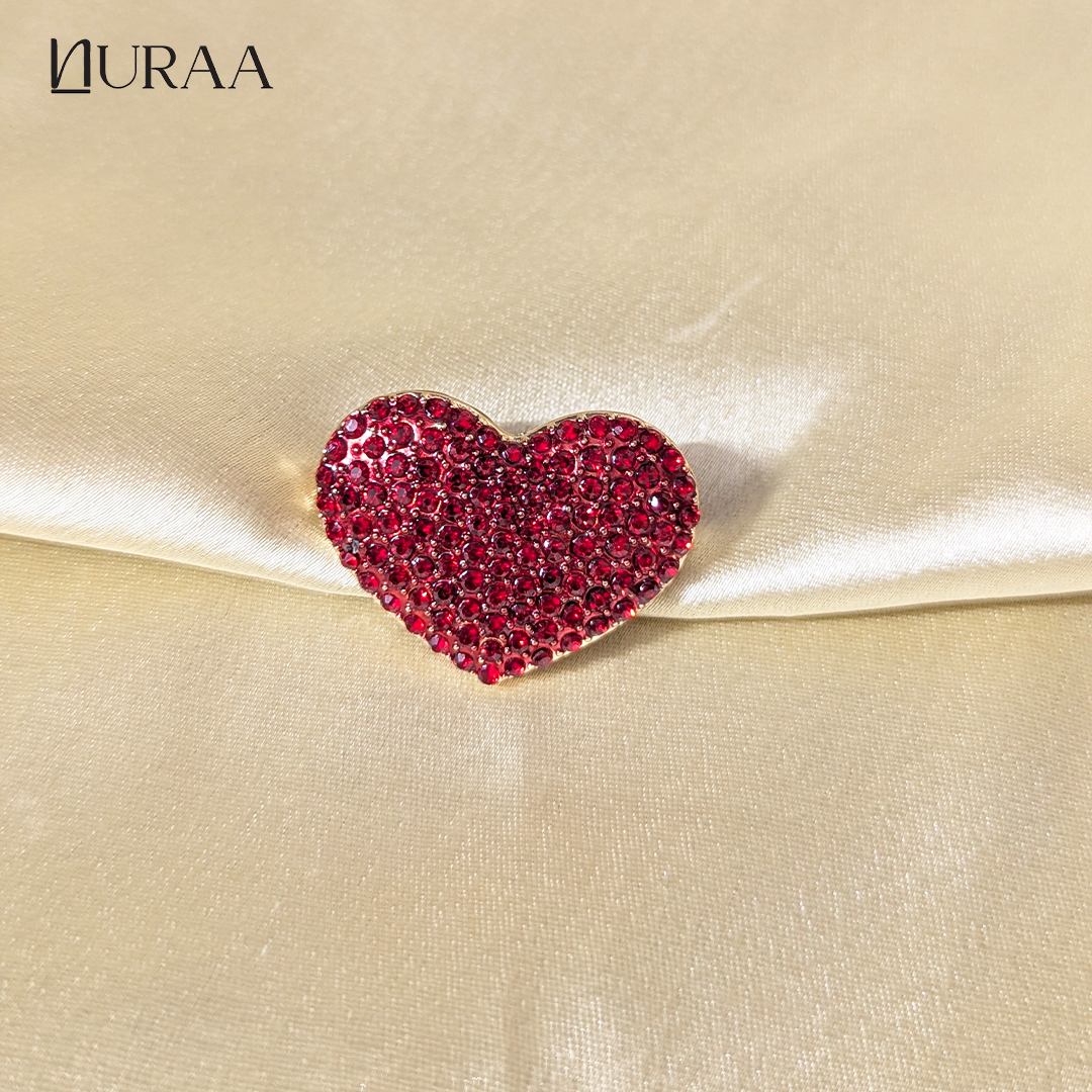 Ruby Heart Brooch - Image 2