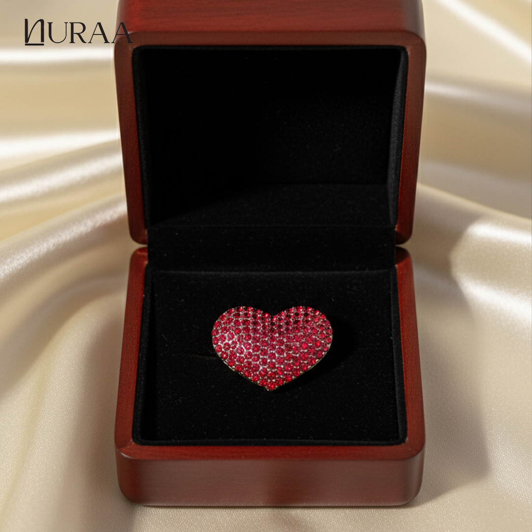 Ruby Heart Brooch - Image 4