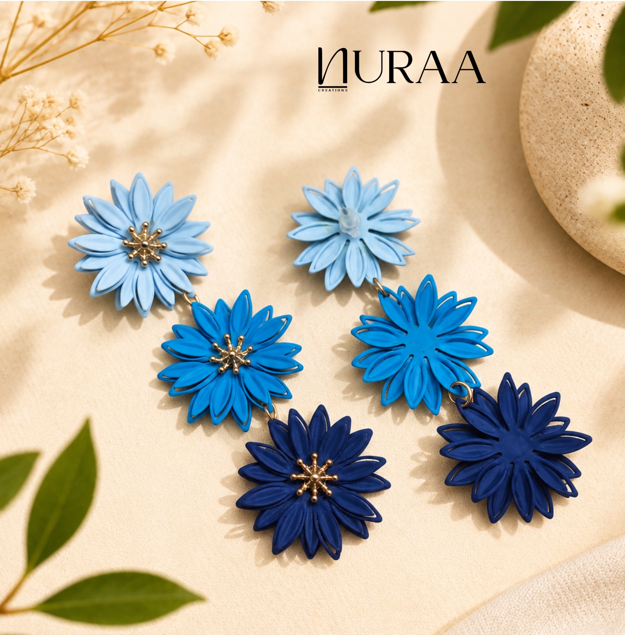 Floral Cascade Earrings - Image 3