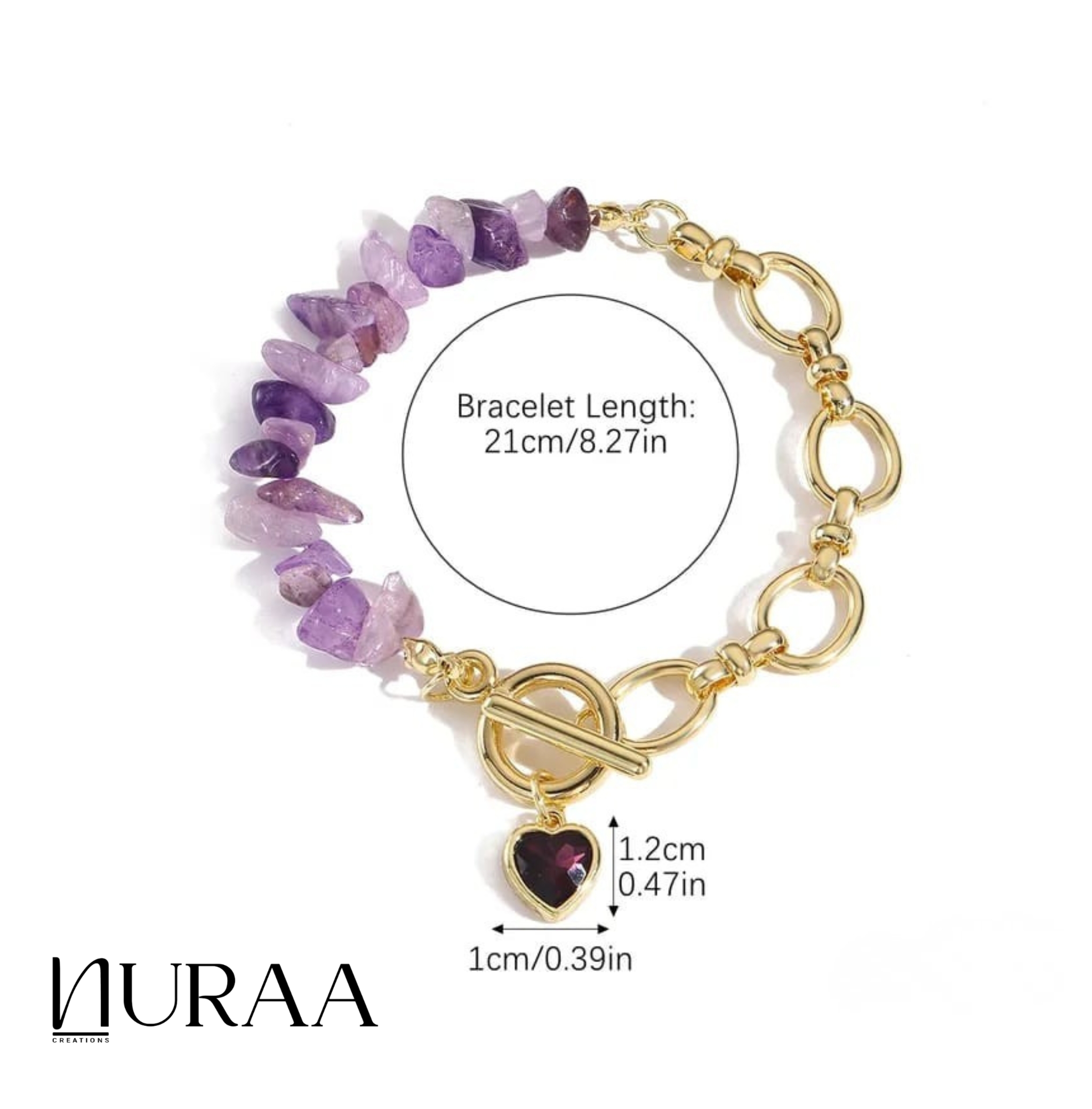 Purple Buckle Necklace & Bracelet Set - Image 6