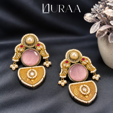 Shahi oxidised dual-tone earrings